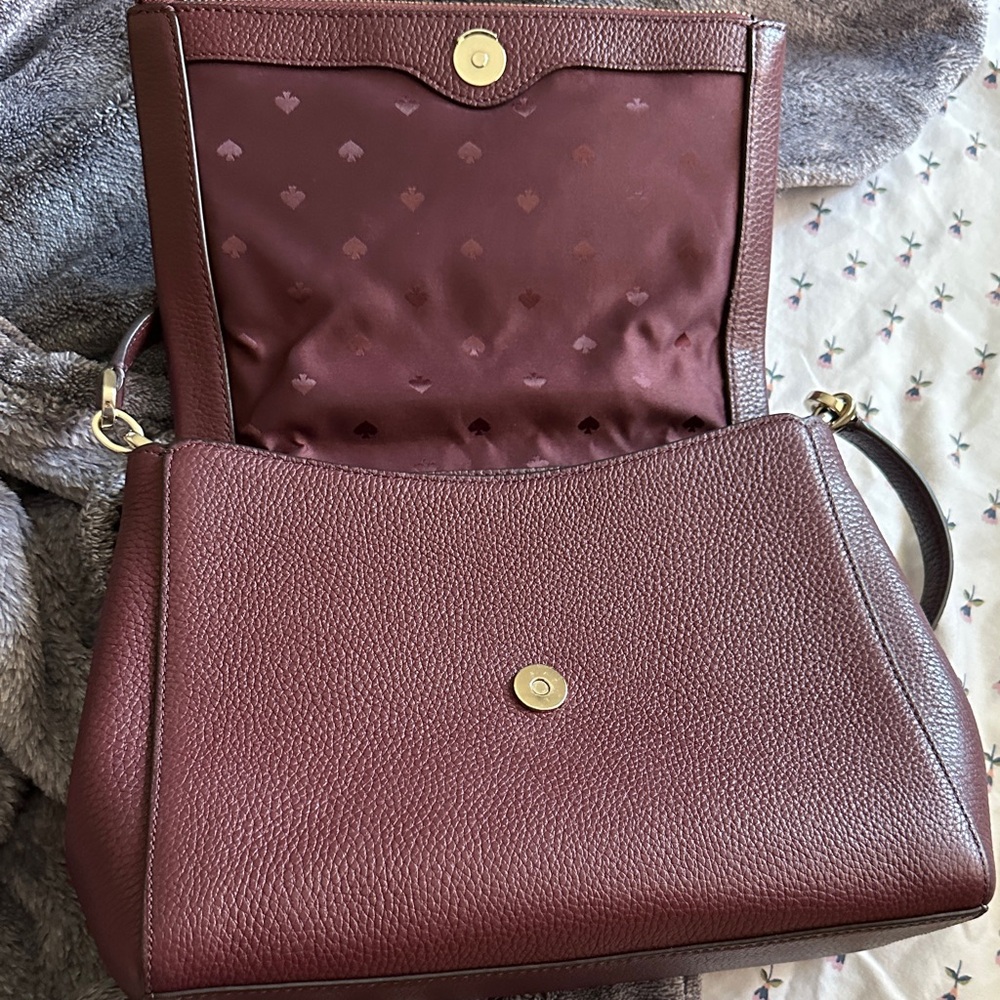 Kate Spade Plum Leather Shoulder Bag - Picture 4 of 7